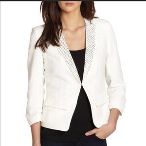 Rebecca Taylor Studded Open Front Blazer - size small